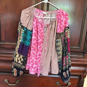 Beautiful mixed print boho tunic